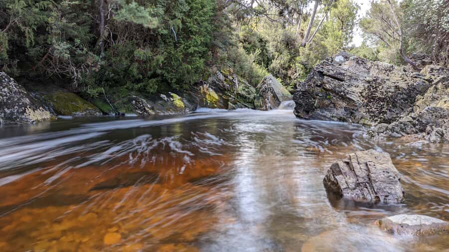From Hobart: 5-Day Tasmania West & East Coast Tour - Day 1: Hobart to Strahan via Russell Falls, Tall Trees, and Lake St Clair