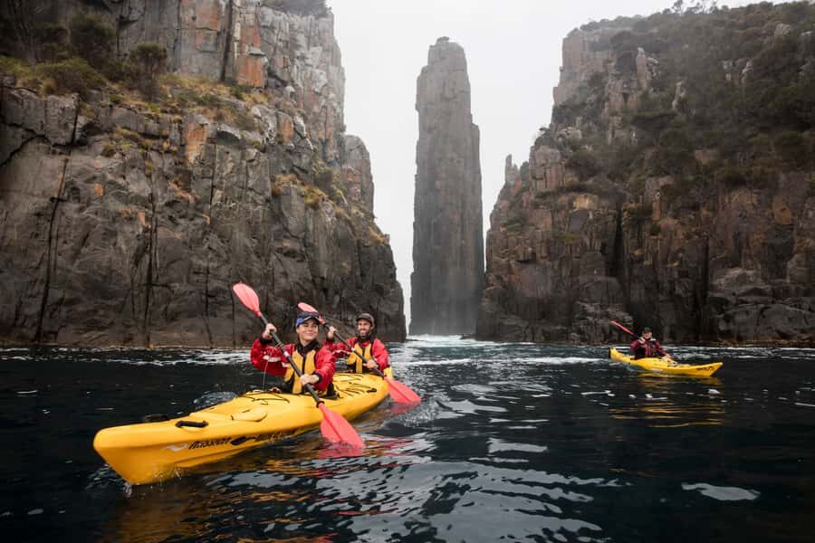 Tasman Peninsula Full-Day Sea Kayak Excursion - The semi-submerged shipwreck stop: a pause that changes the mood