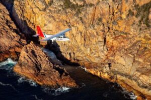 Wineglass Bay And Maria Island Wildlife Scenic Flight From Hobart - Fossil Cliffs and shellfish beds: the geology stop that actually sticks